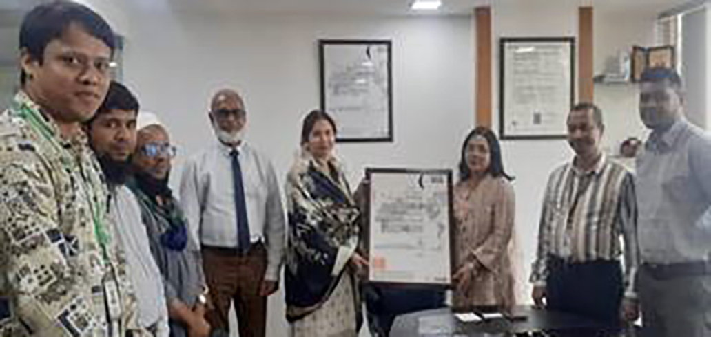 ISO Certificate was handed over to the BOD (Group Director – T. Md. Ruhul Saif)